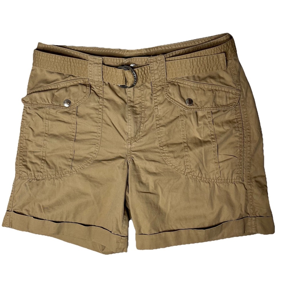 Lauren Ralph Lauren Classic Khaki Belted Utility Shorts Sz 8 Resort Travel Safar